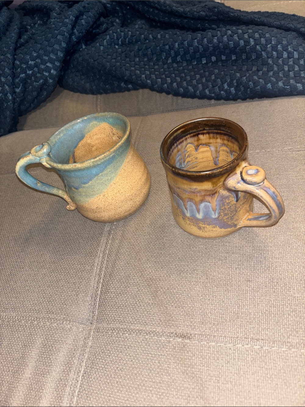 Handmade Ceramic Mugs with thumb rests
